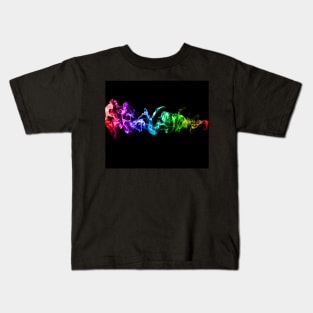 Colorful Abstract Smoke - A Rainbow in the Dark Kids T-Shirt